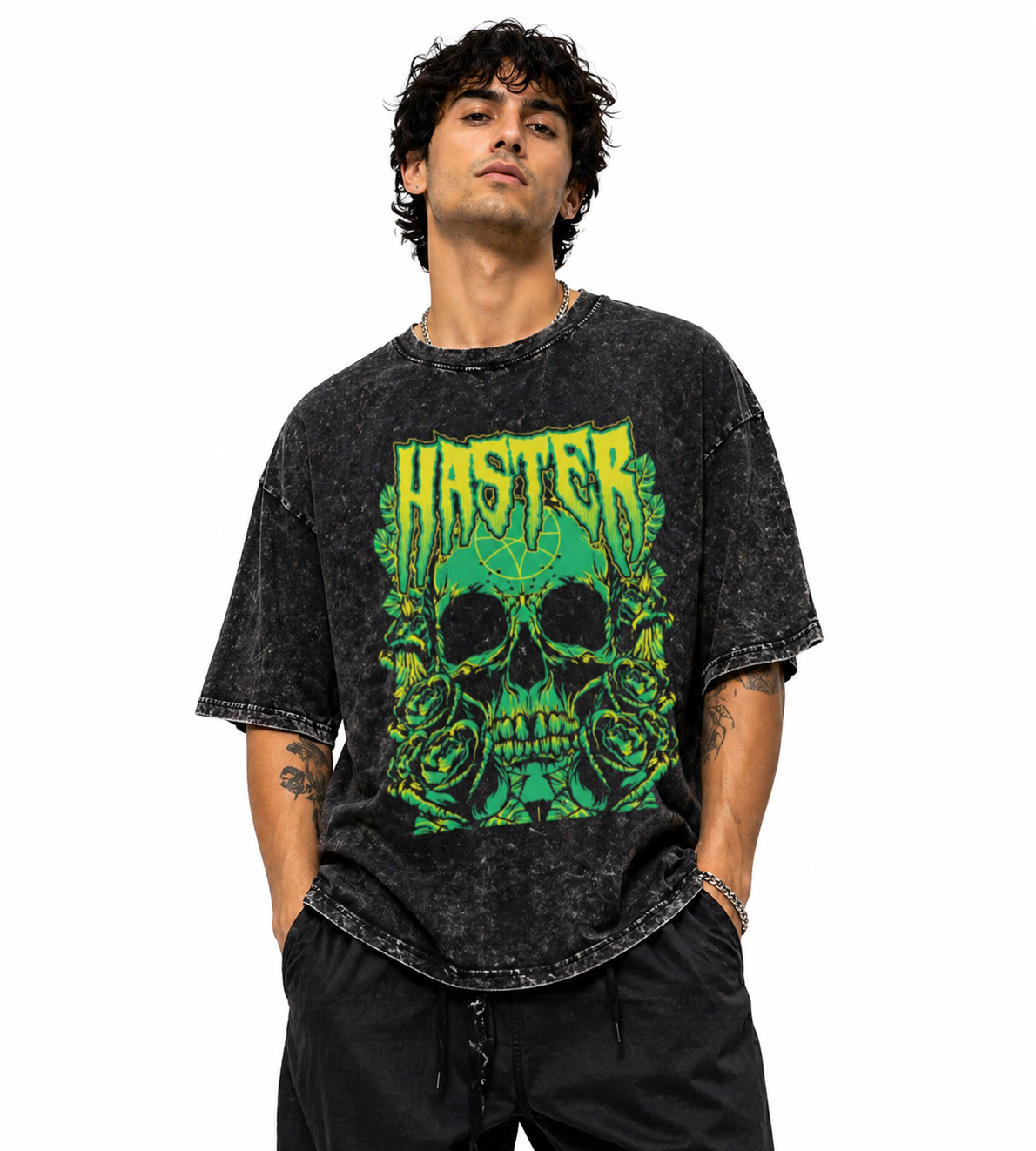 Unisex Acid Washed Oversized Tee