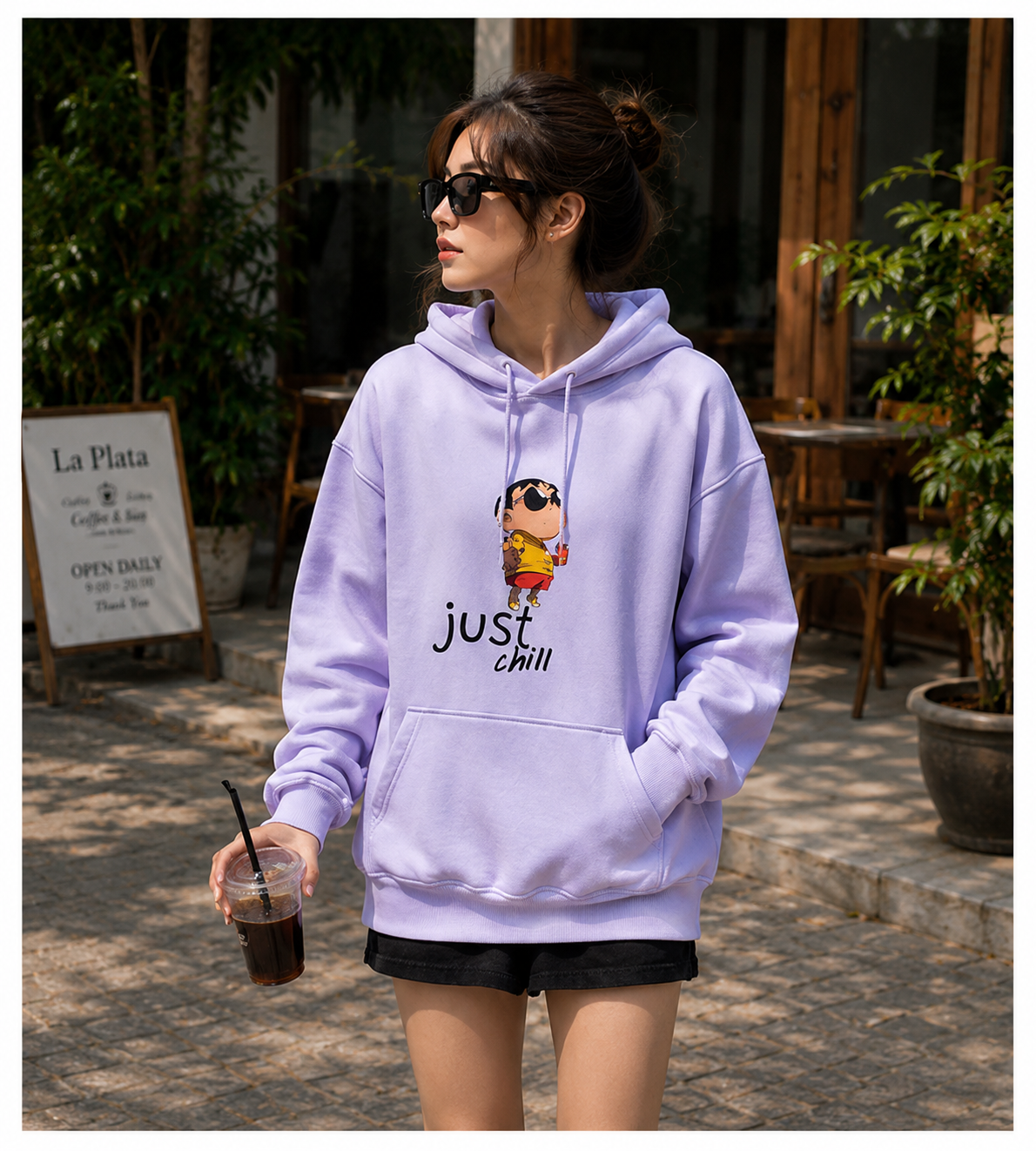 Chill Shinchan Oversized Hoodie