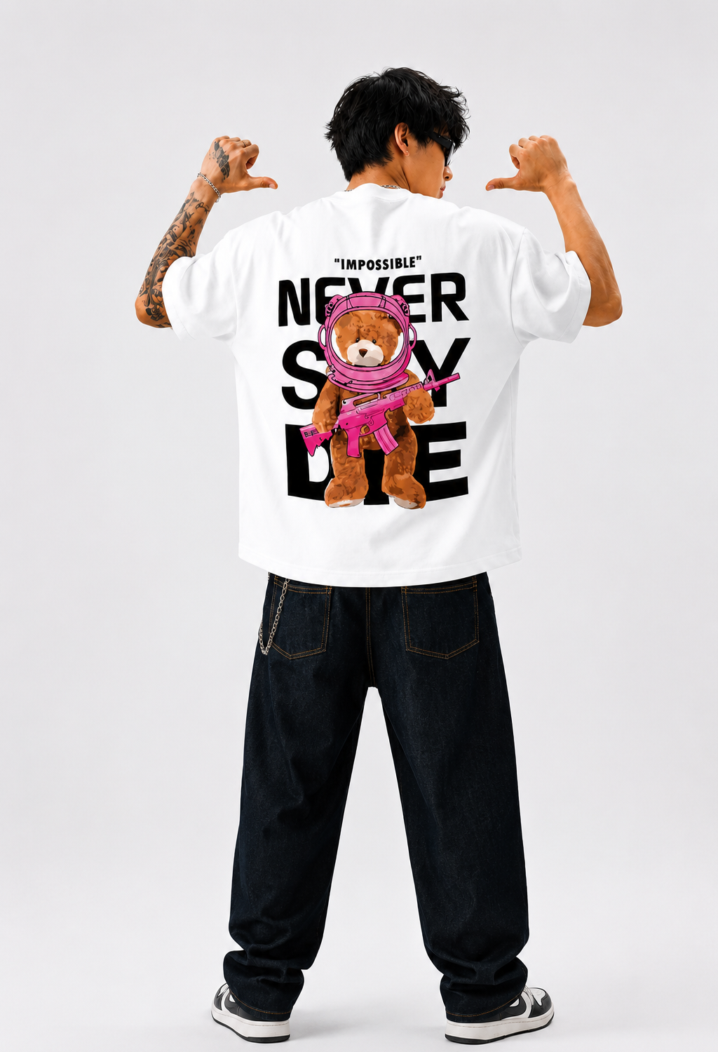 Fearless Bear Oversized Tee