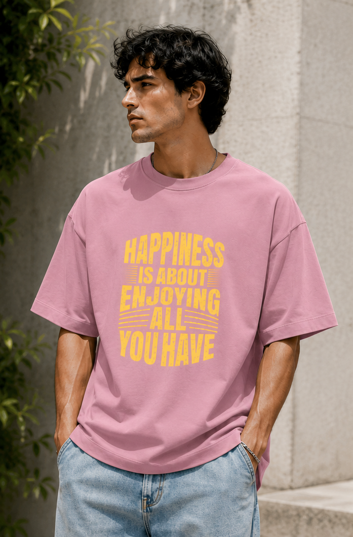 Happiness Mindset Oversized Tee