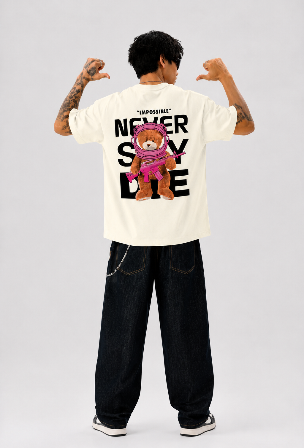 Fearless Bear Oversized Tee